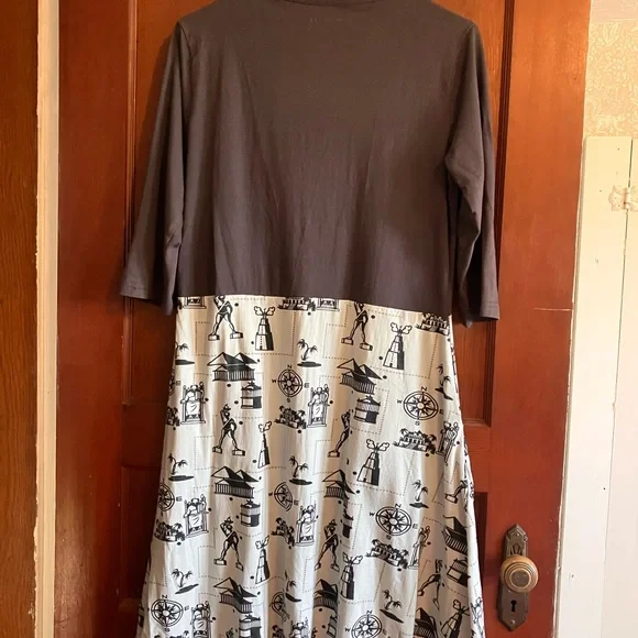 Svaha Long Sleeve Gray “Captains of Industry” Dress - Picture 2 of 6